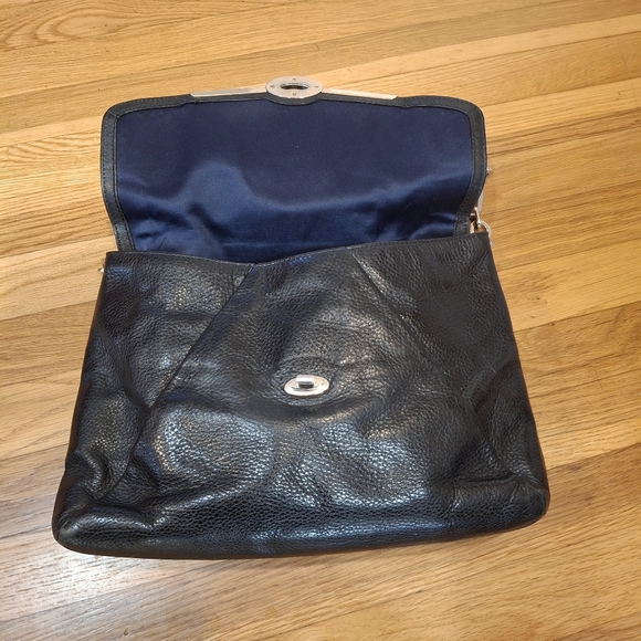 Coach Black Leather Madison Shoulder Bag Clutch  Black Coach - Picture 2 of 6